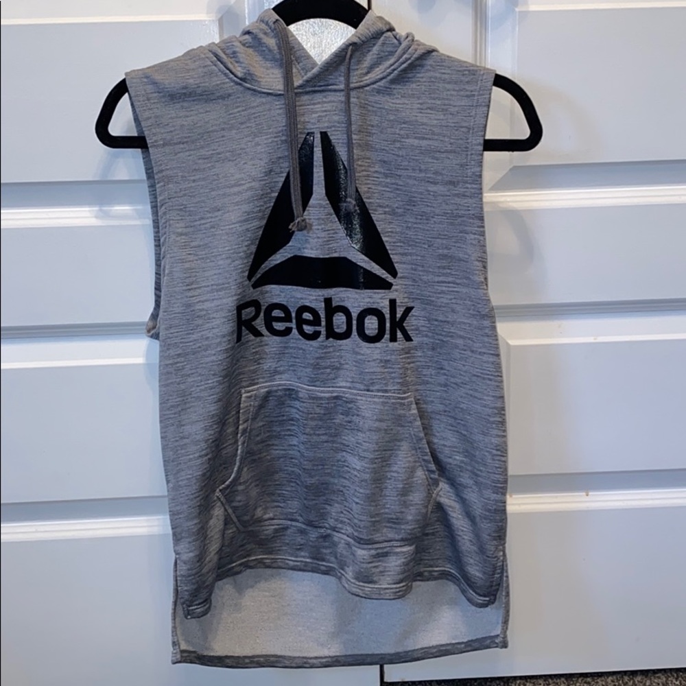 Gray Reebok Sleeveless Tank with Hood